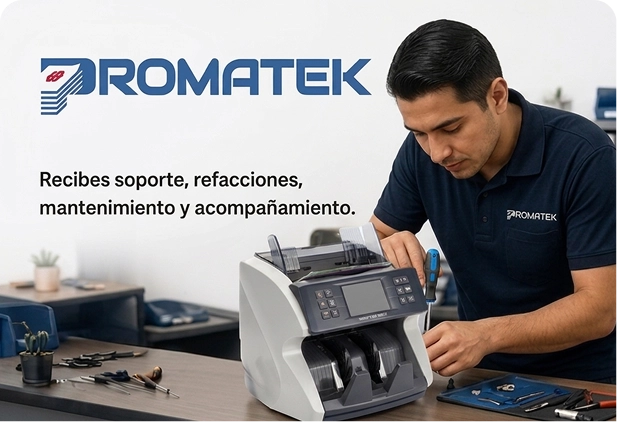 Promatek Recibes soporte, refacciones, mantenimiento y acompañamiento